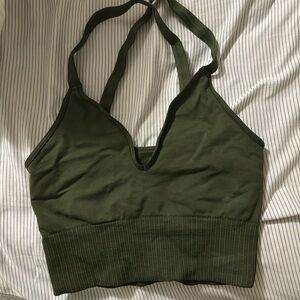 Free People Good Karma crop XS/S Secret Moss